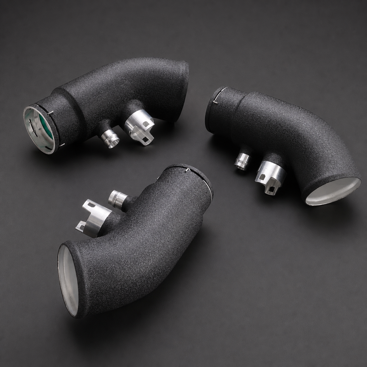 VCTR Performance BMW F-Series B48 Aluminium Turbo Inlet Pipe – elevated top view
