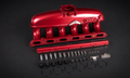 VCTR Performance BMW N54/N55 Port-Injection Intake Manifold — Red – front three-quarter view
