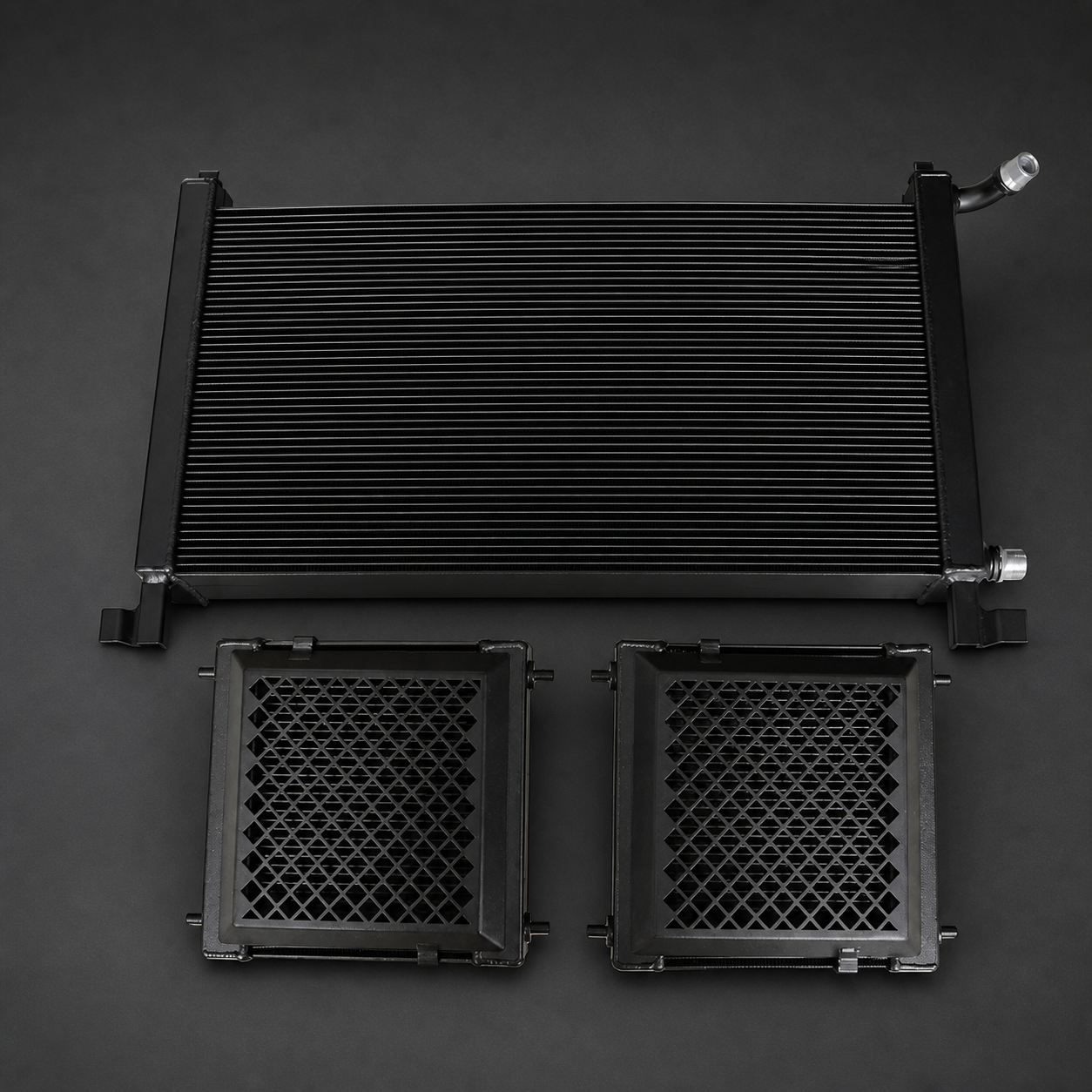 VCTR Performance BMW M5/M8 F90/F9X S63 Radiator – front three-quarter view