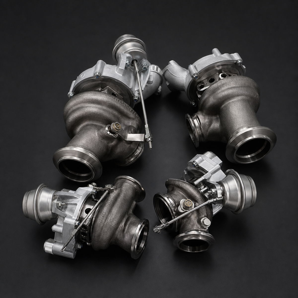VCTR Performance Mercedes-AMG E63 W213 Billet-Wheel Turbochargers – side three-quarter view
