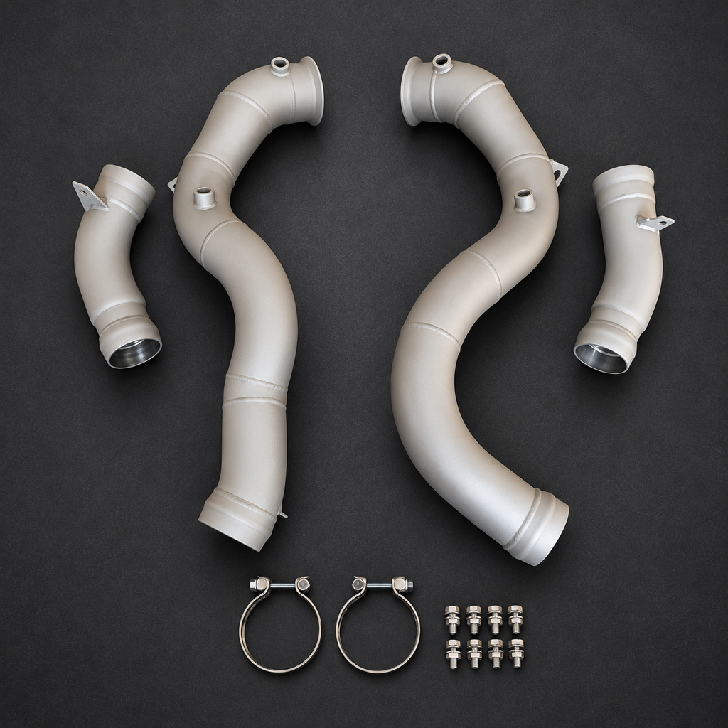 VCTR Performance Mercedes-AMG GLC63 M177 Downpipe Kit — Ceramic Coating — view 1