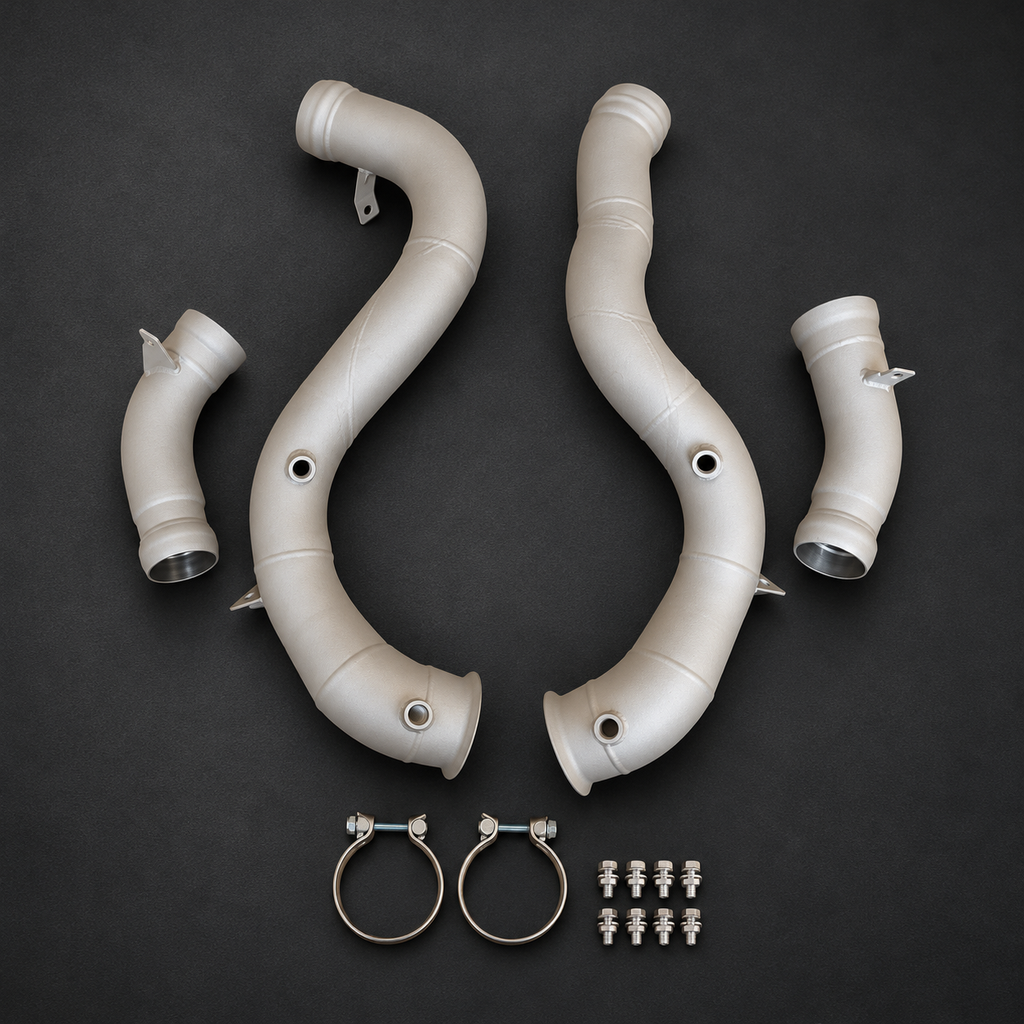VCTR Performance Mercedes-AMG GLC63 M177 Downpipe Kit — Ceramic Coating — view 3