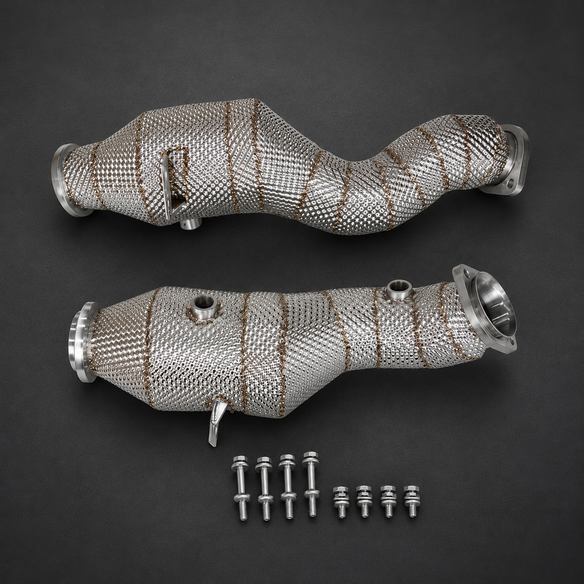 VCTR Performance Mercedes-Benz C400 / AMG C43 M276 Catted Downpipe Kit — RHD — view 1