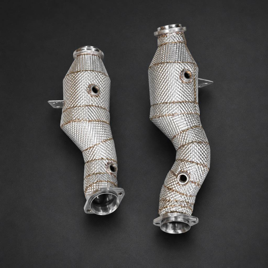 VCTR Performance Mercedes-Benz C400 / AMG C43 M276 Catted Downpipe Kit — RHD — view 3