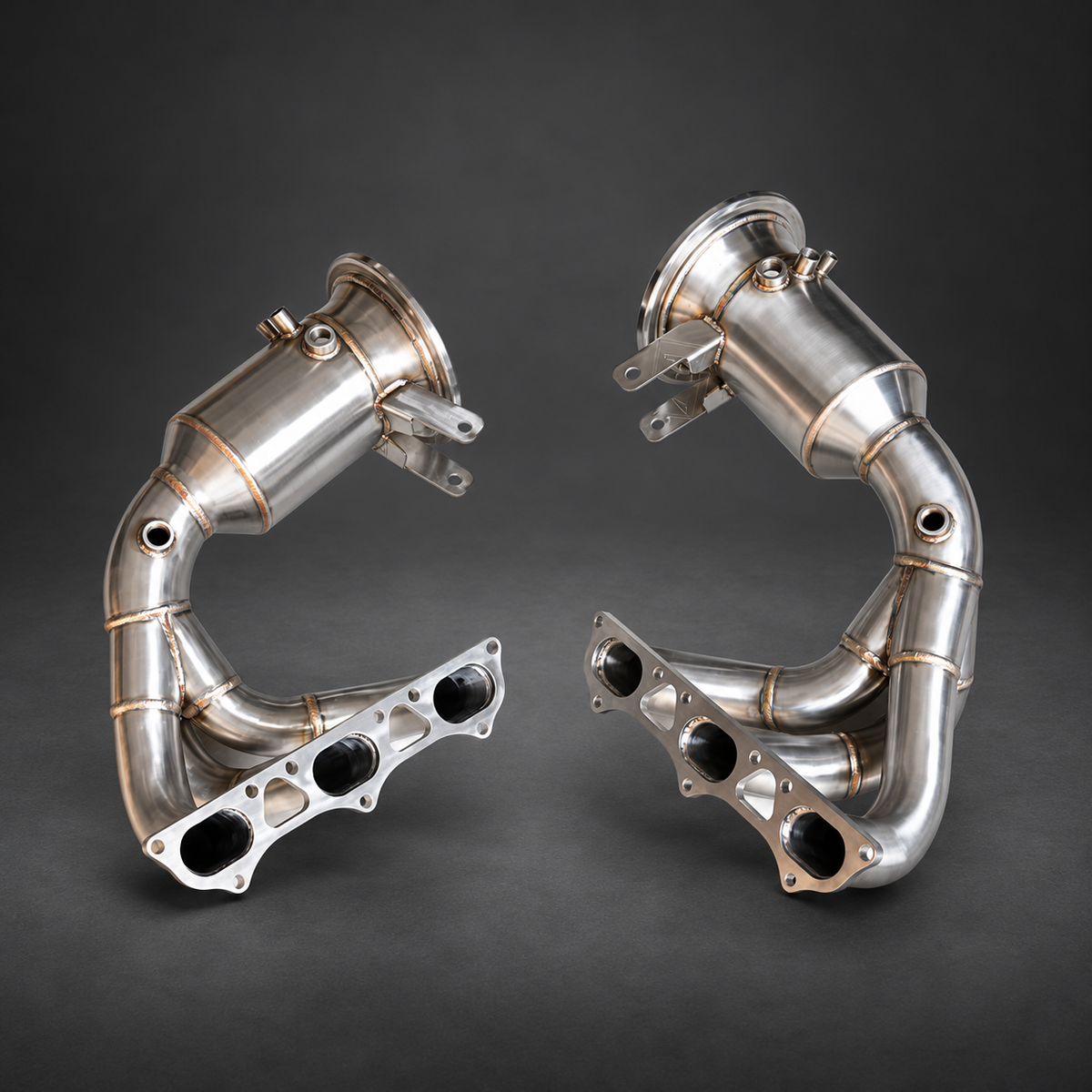 VCTR Performance Porsche 911 GT3 992 4.0L Catted Exhaust Headers — studio view 1